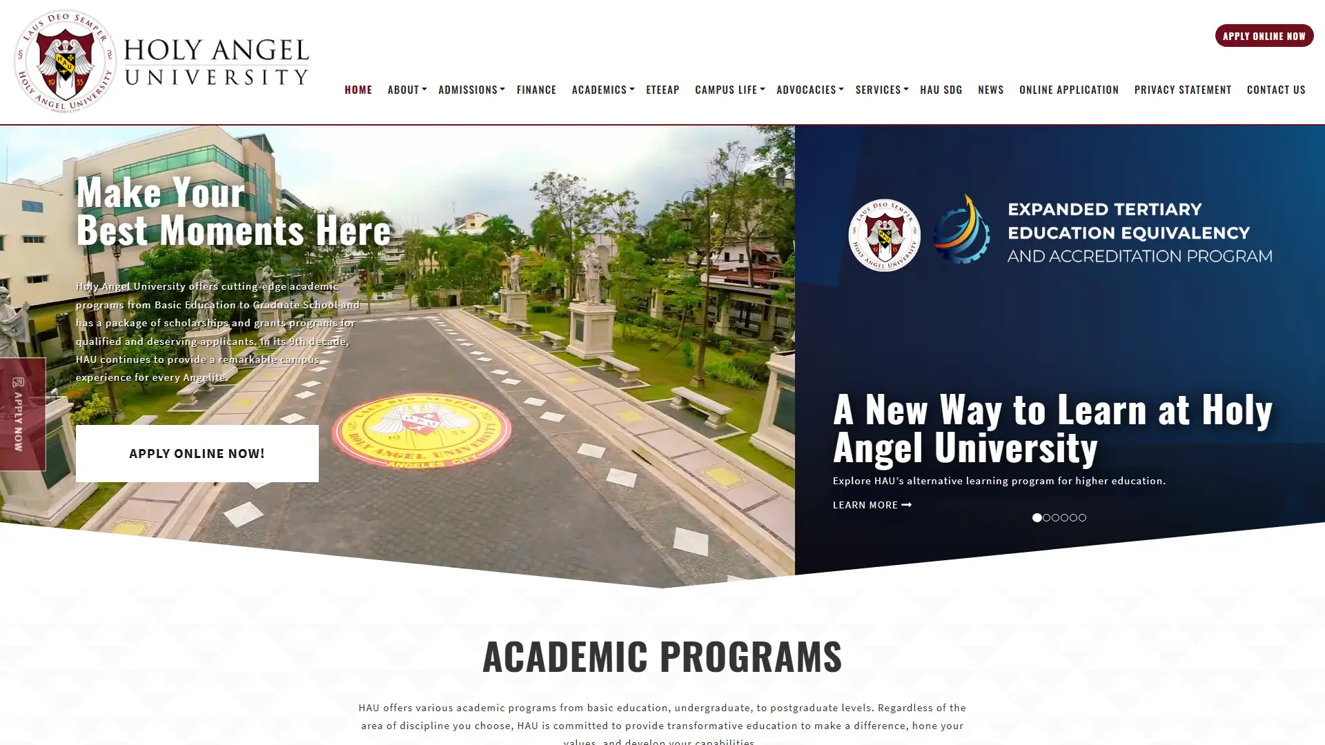 Preview of https://www.hau.edu.ph/