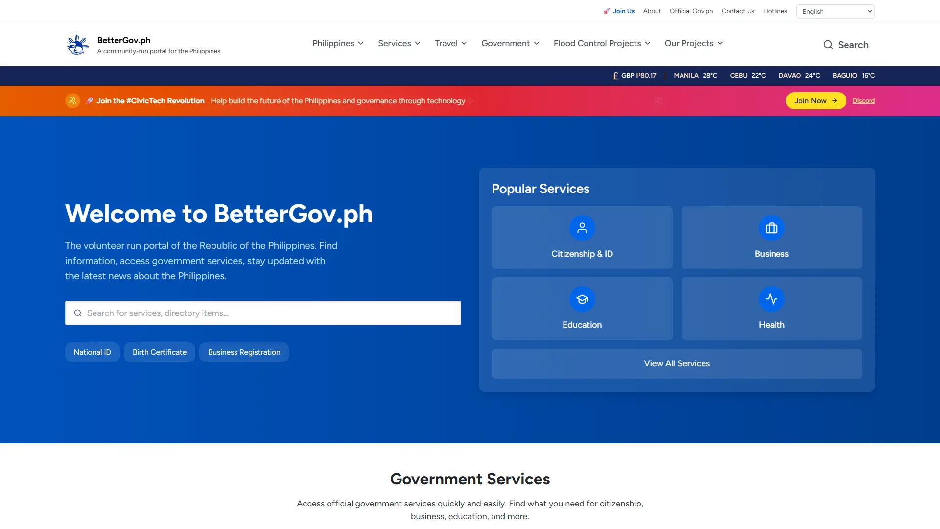 Preview of https://bettergov.ph/